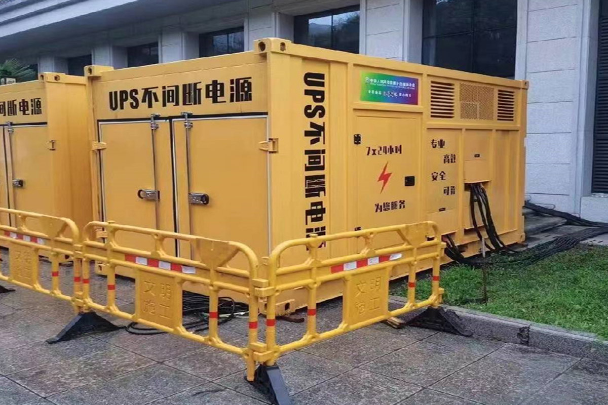 那坡发电机租赁施工现场