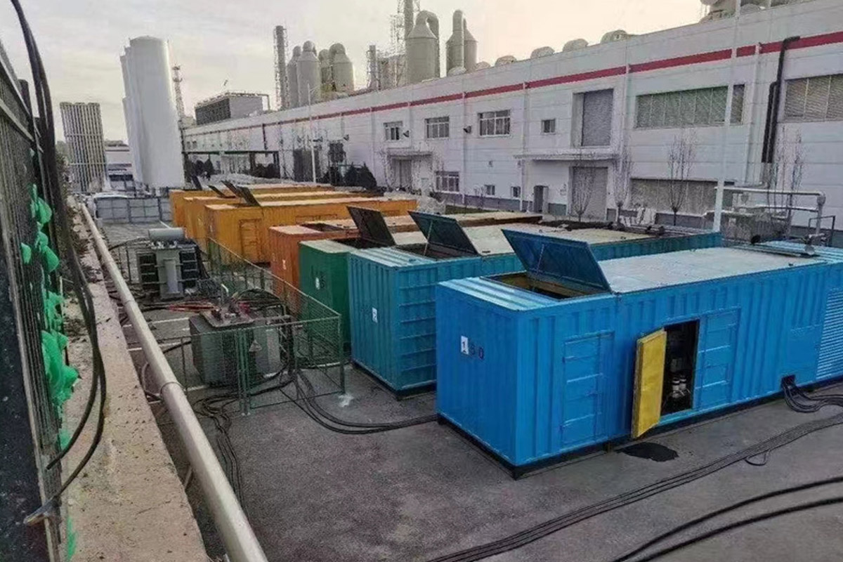 那坡发电机租赁施工现场
